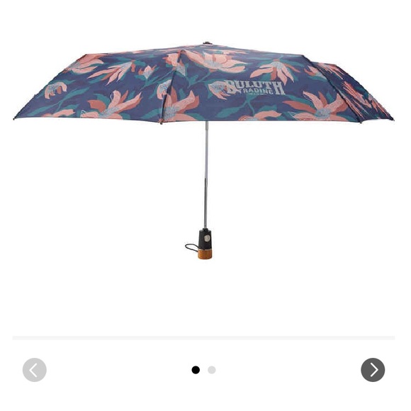 Duluth Trading Umbrella ! Large ! Automatic ✨ Pale Navy Floral - Picture 2 of 5
